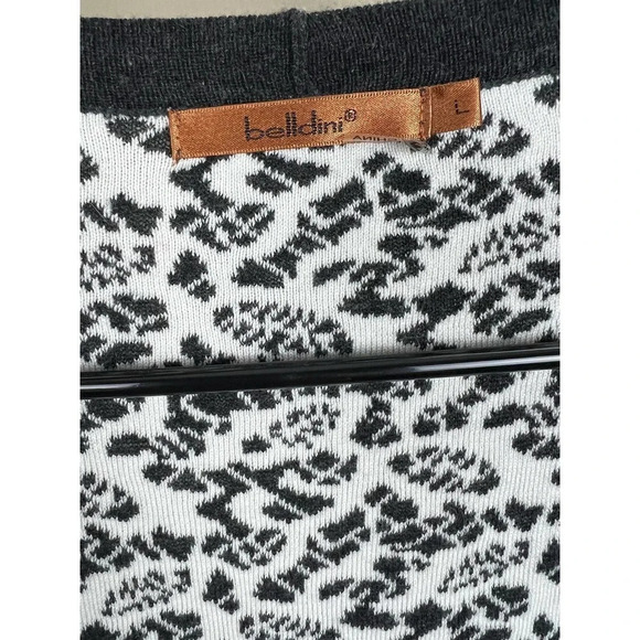 Belldini Open Cardigan Black and White Women’s Size Large - Picture 2 of 5